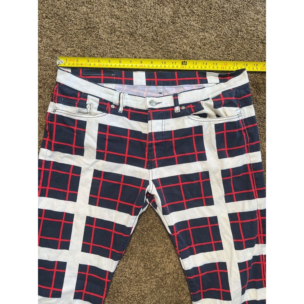 KENZO Checkered Blue, Red and White Pants - Size 34 - Picture 2 of 9